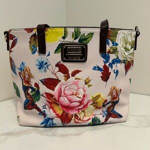 Loungefly Captain Marvel Floral Tote Purse